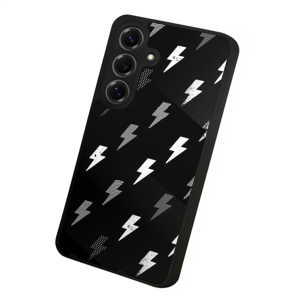 Samsung Galaxy S25 Uyumlu Simsek Tasarımlı Glossy Premium Kılıf