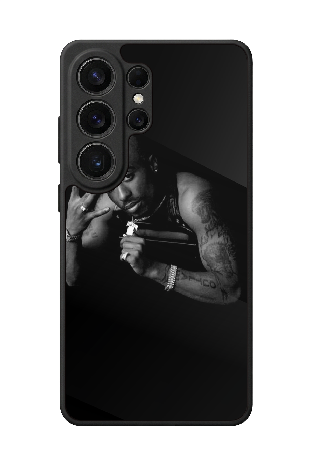 Samsung Galaxy S26 Ultra Uyumlu Tupac Tasarımlı Glossy Premium Kılıf