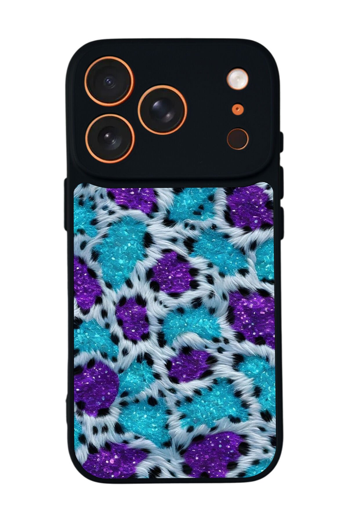iPhone 17 Pro Uyumlu Hologram Leopar Tasarımlı Glossy Premium Kılıf