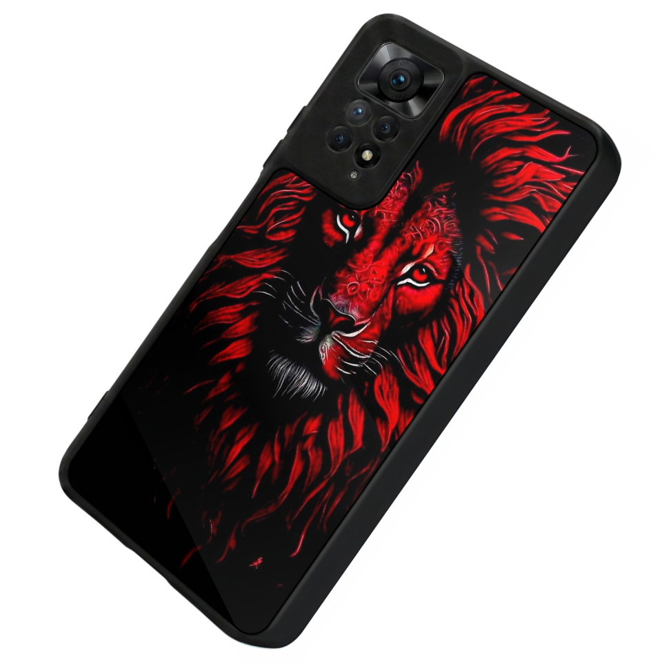 Xiaomi Redmi Note 12 Pro Uyumlu Aslan Tasarımlı Glossy Premium Kılıf