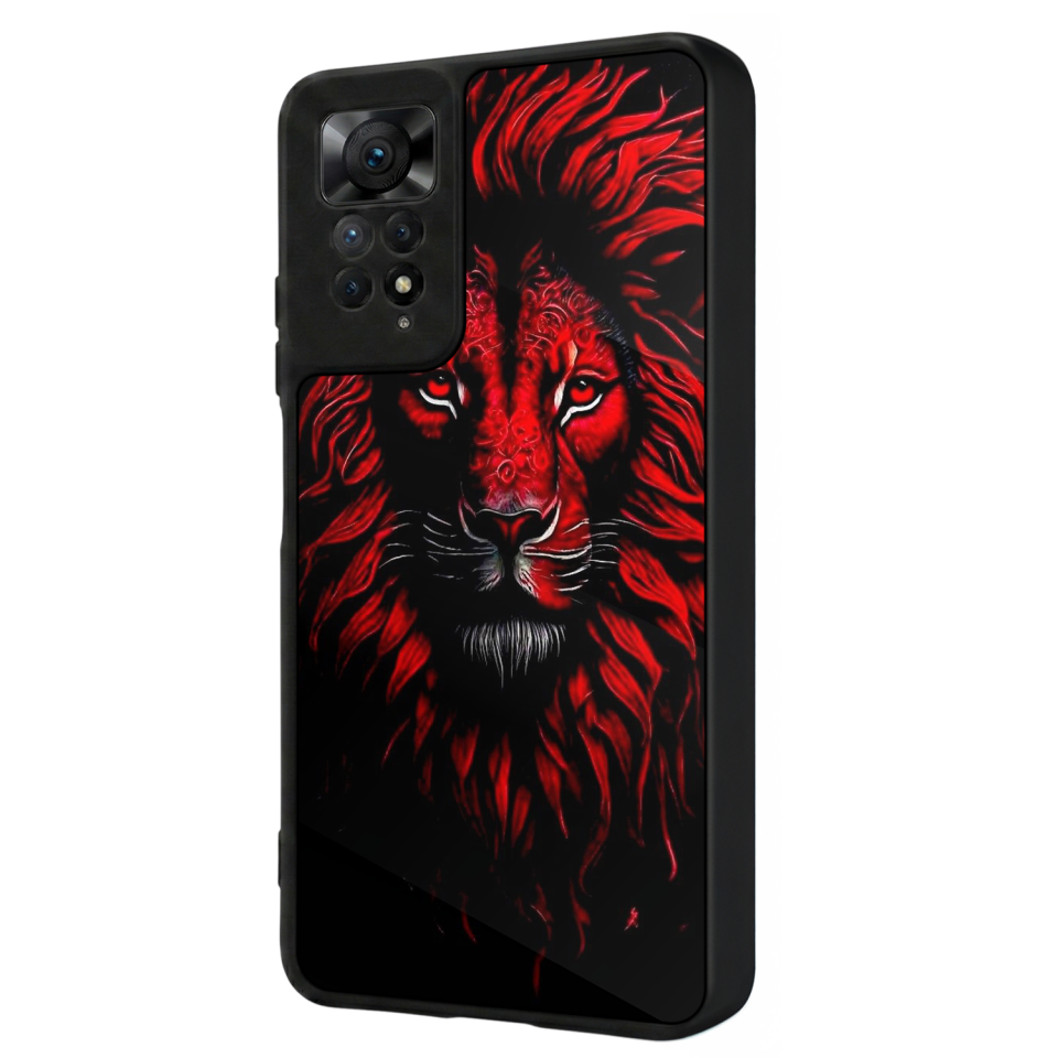 Xiaomi Redmi Note 12 Pro Uyumlu Aslan Tasarımlı Glossy Premium Kılıf