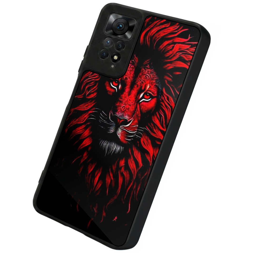 Xiaomi Redmi Note 12 Pro Uyumlu Aslan Tasarımlı Glossy Premium Kılıf