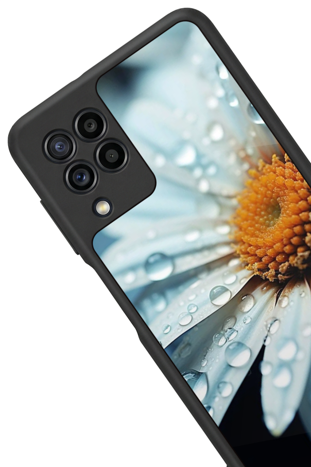 Samsung Galaxy M32 Uyumlu Cicek Tasarımlı Glossy Premium Kılıf