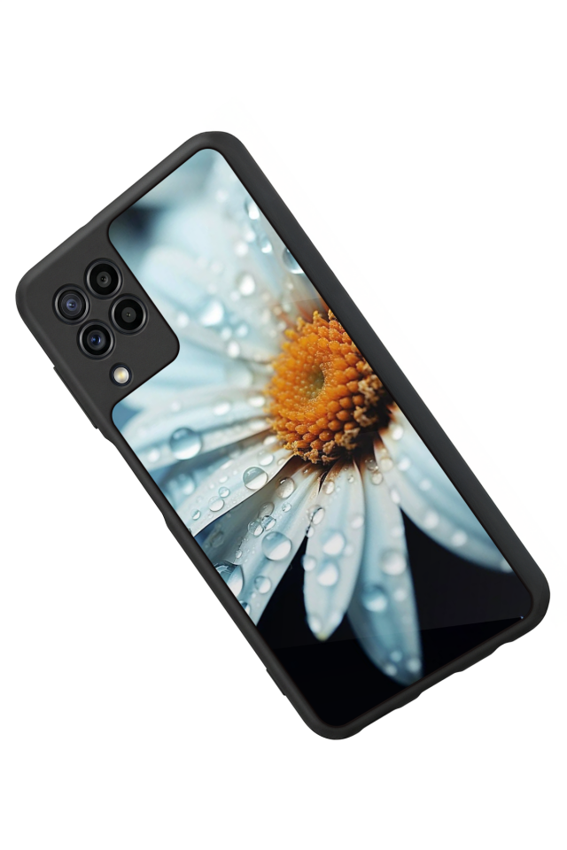 Samsung Galaxy M32 Uyumlu Cicek Tasarımlı Glossy Premium Kılıf