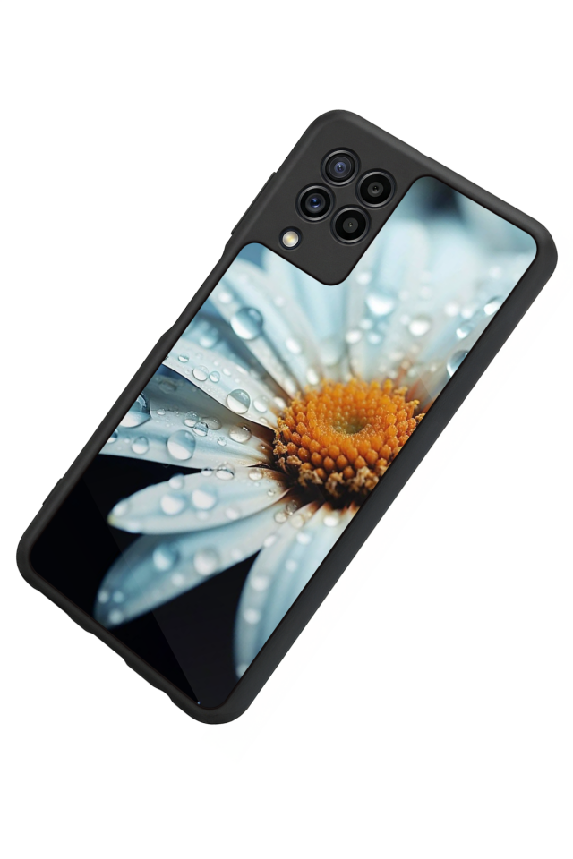 Samsung Galaxy M32 Uyumlu Cicek Tasarımlı Glossy Premium Kılıf