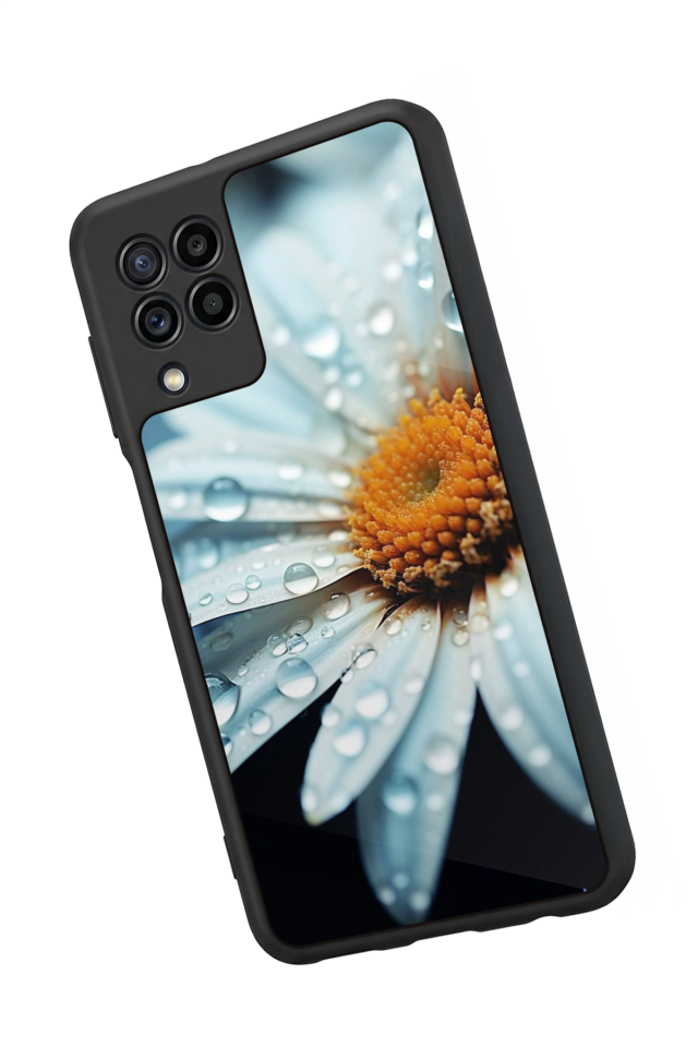 Samsung Galaxy M32 Uyumlu Cicek Tasarımlı Glossy Premium Kılıf