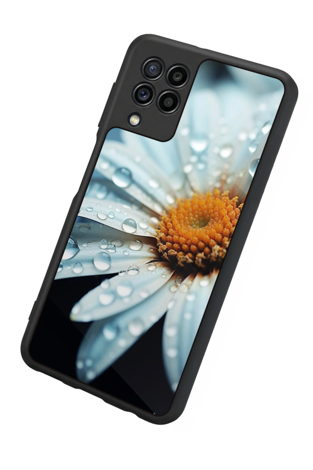 Samsung Galaxy M32 Uyumlu Cicek Tasarımlı Glossy Premium Kılıf
