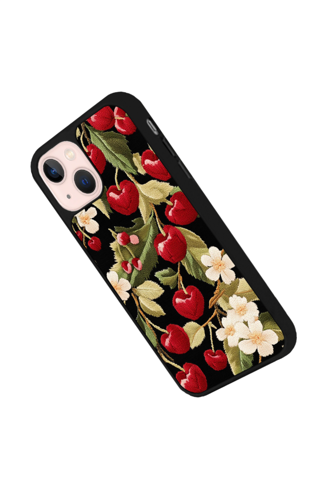 iPhone 13 Mini Uyumlu Floral Tasarımlı Glossy Premium Kılıf