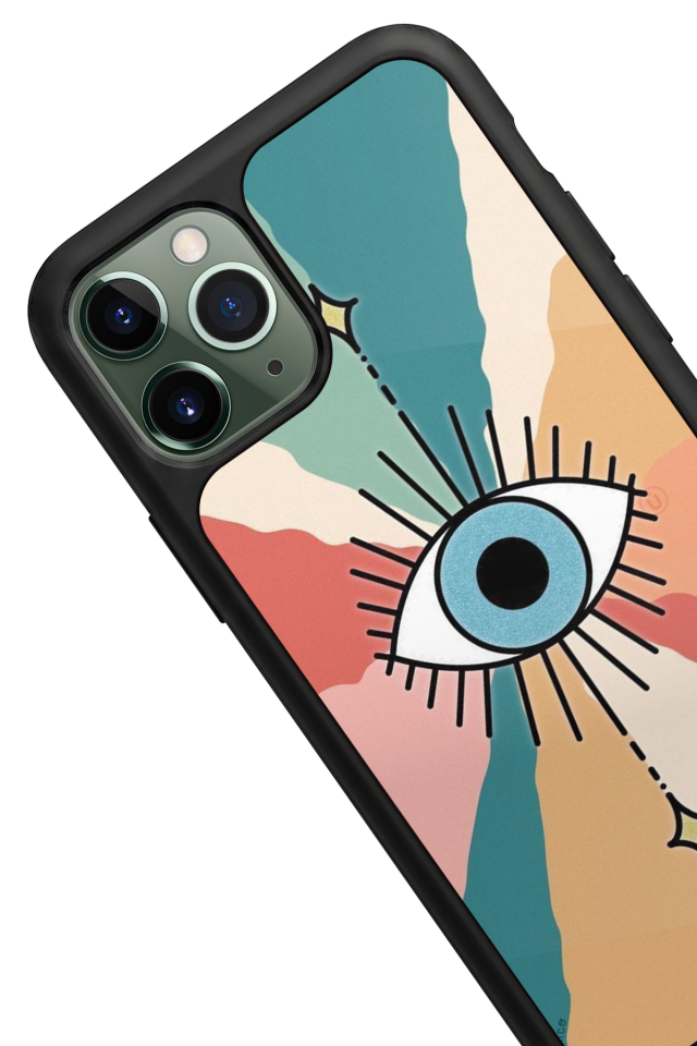 iPhone 11 Pro Max Uyumlu Göz Tasarımlı Glossy Premium Kılıf