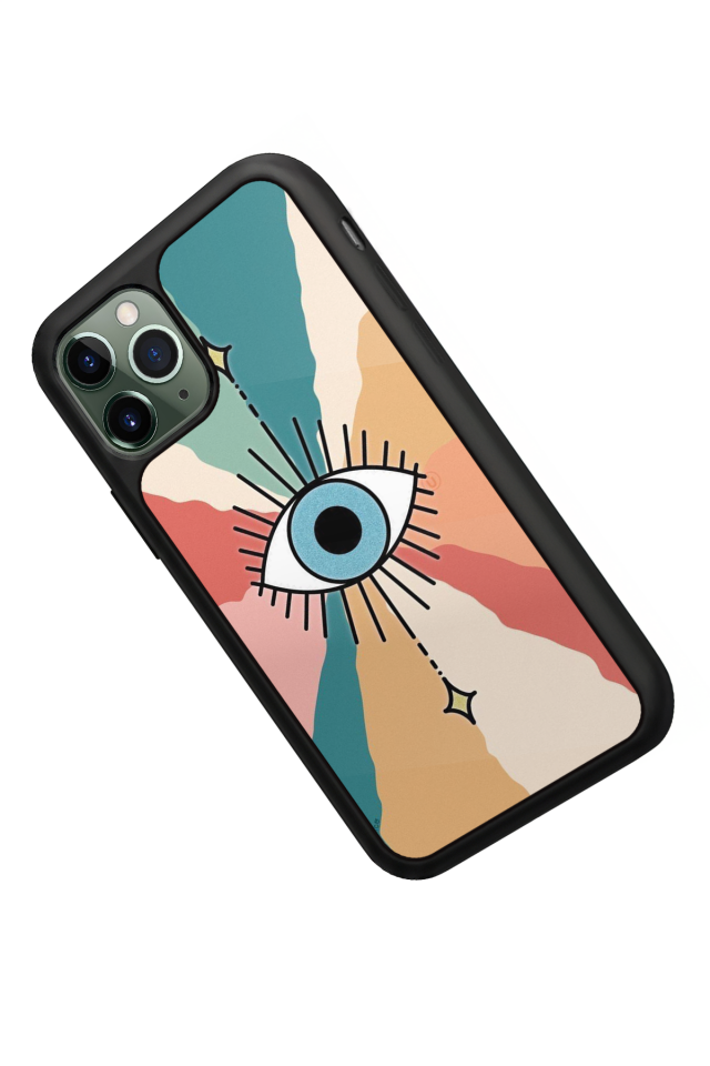 iPhone 11 Pro Max Uyumlu Göz Tasarımlı Glossy Premium Kılıf