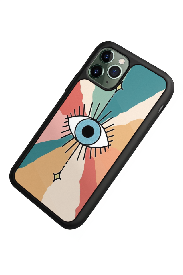 iPhone 11 Pro Max Uyumlu Göz Tasarımlı Glossy Premium Kılıf