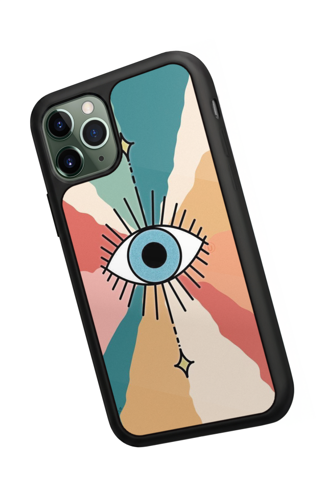 iPhone 11 Pro Max Uyumlu Göz Tasarımlı Glossy Premium Kılıf