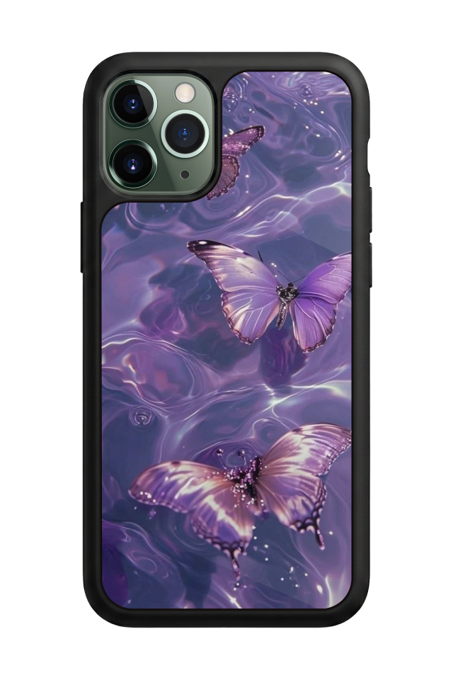 iPhone 11 Pro Uyumlu Kelebek Tasarımlı Glossy Premium Kılıf