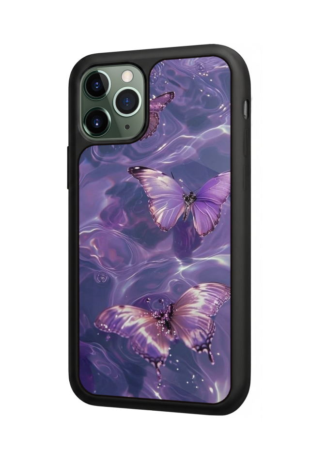iPhone 11 Pro Uyumlu Kelebek Tasarımlı Glossy Premium Kılıf