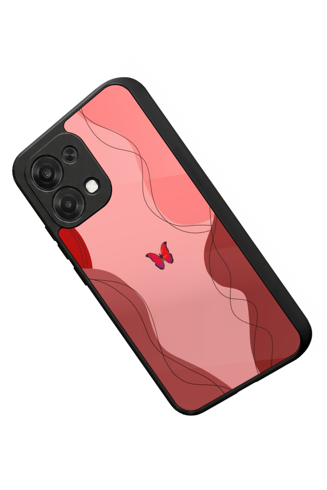 Oppo A6 Pro Uyumlu Kelebek Tasarımlı Glossy Premium Kılıf