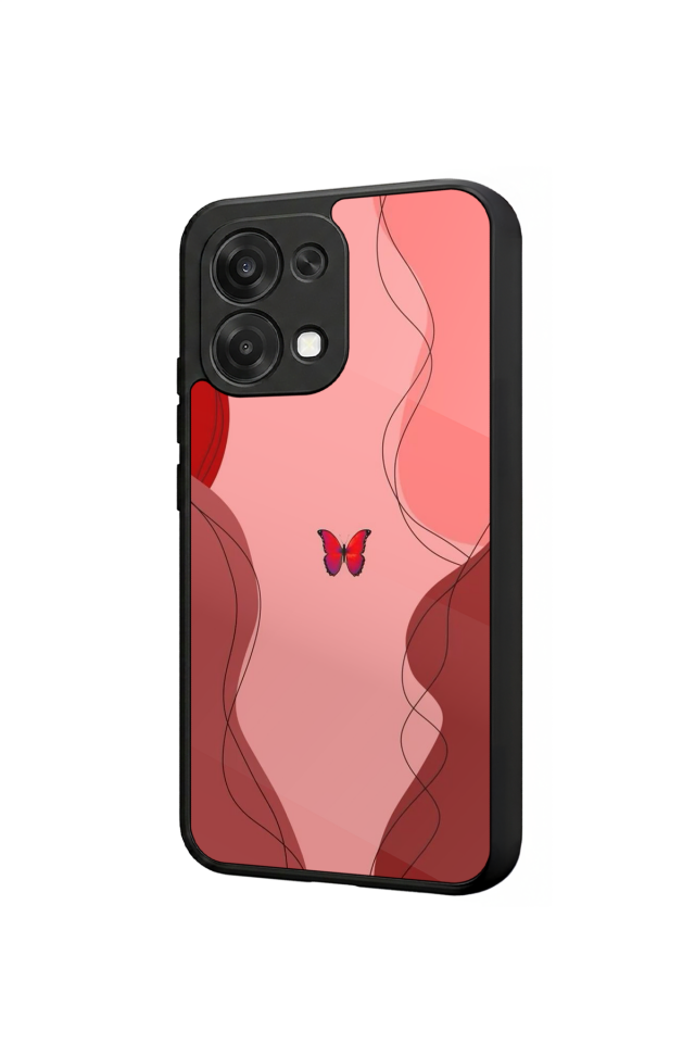 Oppo A6 Pro Uyumlu Kelebek Tasarımlı Glossy Premium Kılıf