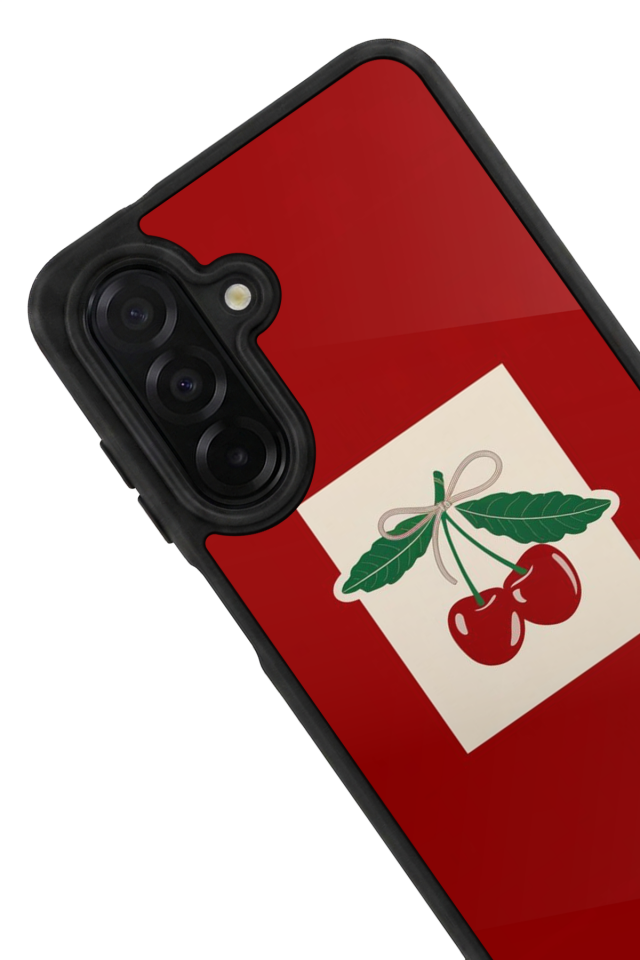 Samsung Galaxy A36 Uyumlu Kiraz Tasarımlı Glossy Premium Kılıf