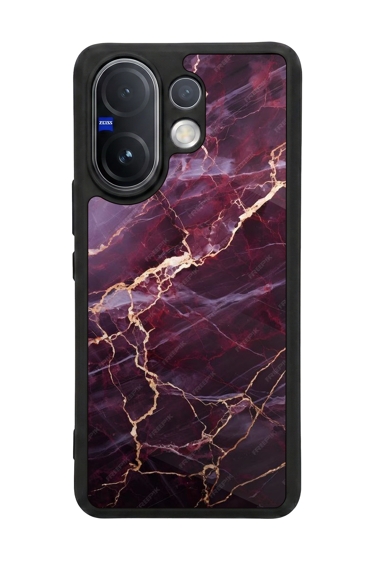 Vivo V60 Uyumlu Mermer Marble Tasarımlı Glossy Premium Kılıf