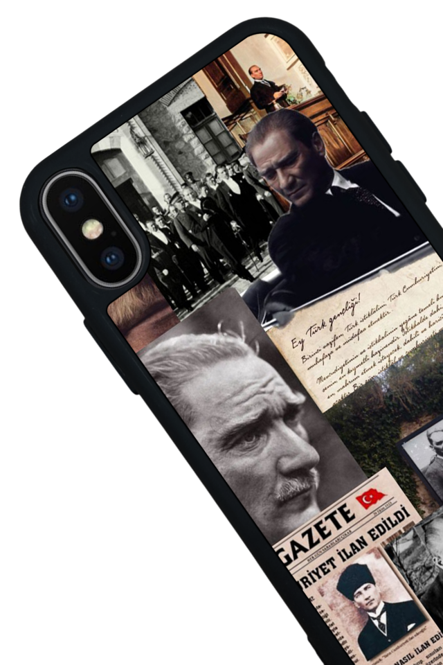 iPhone X/ XS Uyumlu Mustafa Kemal Ataturk Tasarımlı Glossy Premium Kılıf