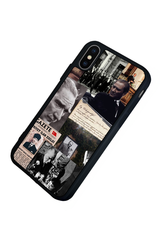 iPhone X/ XS Uyumlu Mustafa Kemal Ataturk Tasarımlı Glossy Premium Kılıf