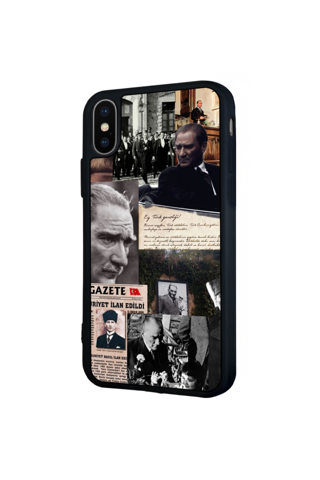 iPhone X/ XS Uyumlu Mustafa Kemal Ataturk Tasarımlı Glossy Premium Kılıf