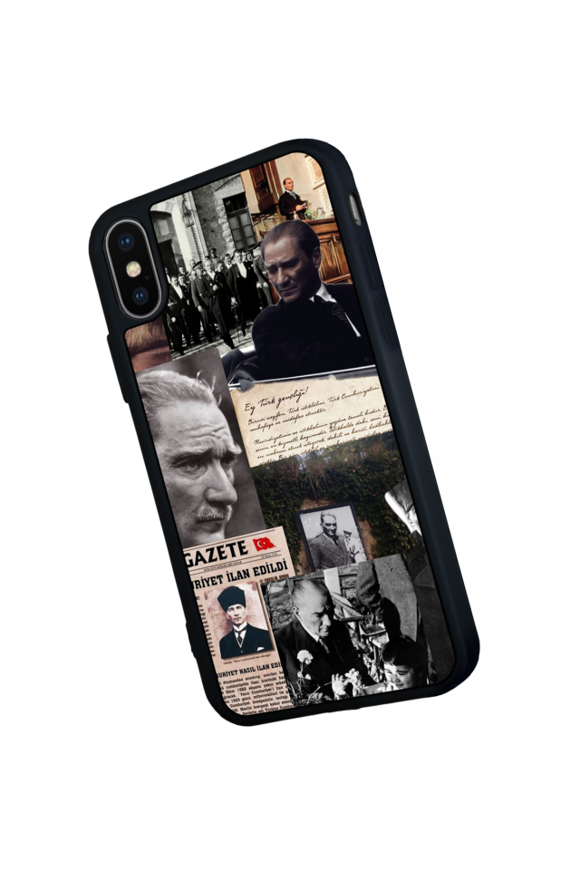 iPhone X/ XS Uyumlu Mustafa Kemal Ataturk Tasarımlı Glossy Premium Kılıf