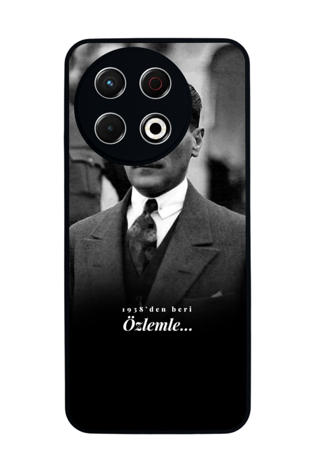 Tecno Spark 30 Pro Uyumlu Mustafa Kemal Ataturk Tasarımlı Glossy Premium Kılıf