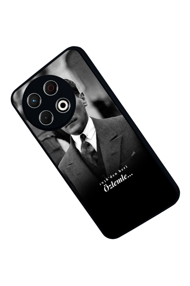Tecno Spark 30 Pro Uyumlu Mustafa Kemal Ataturk Tasarımlı Glossy Premium Kılıf