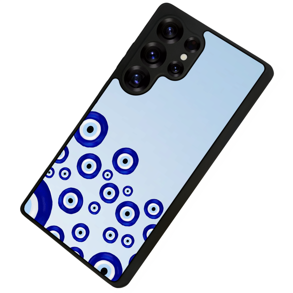 Samsung Galaxy S25 Ultra Uyumlu Nazar Tasarımlı Glossy Premium Kılıf