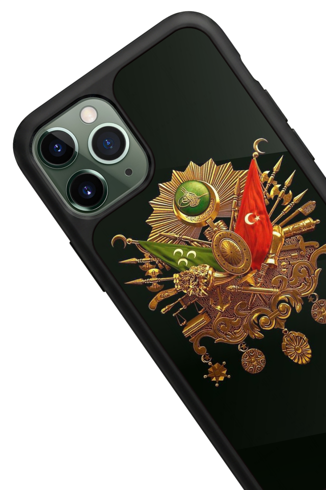iPhone 11 Pro Max Uyumlu Osmanli Tugrasi Tasarımlı Glossy Premium Kılıf