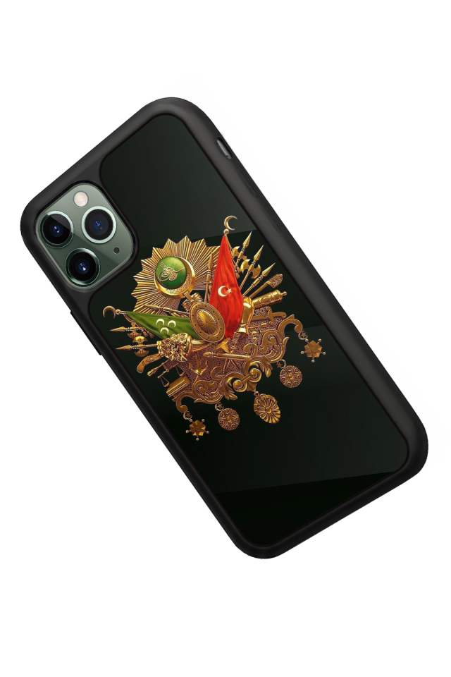 iPhone 11 Pro Max Uyumlu Osmanli Tugrasi Tasarımlı Glossy Premium Kılıf