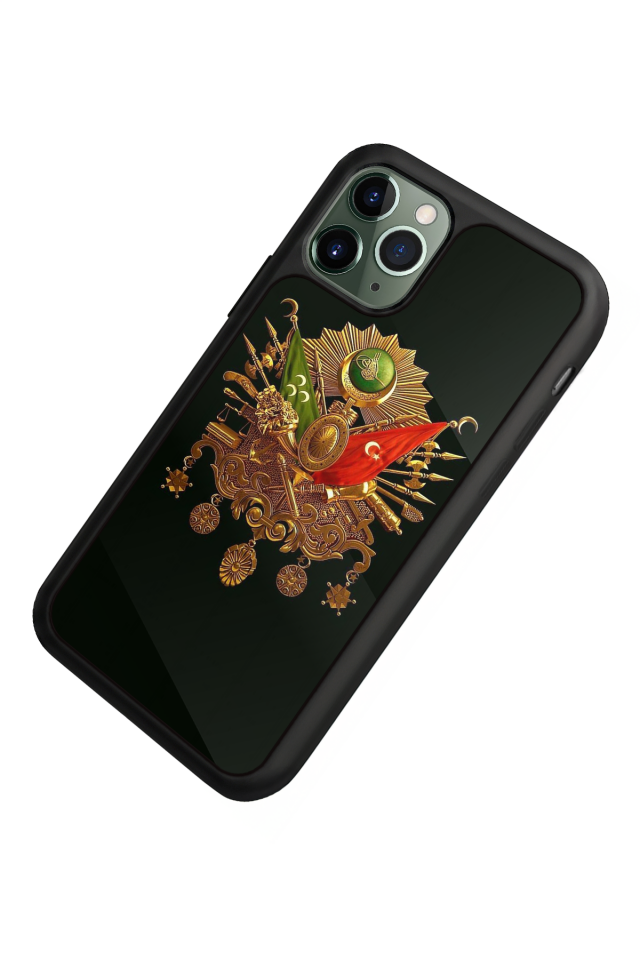 iPhone 11 Pro Max Uyumlu Osmanli Tugrasi Tasarımlı Glossy Premium Kılıf