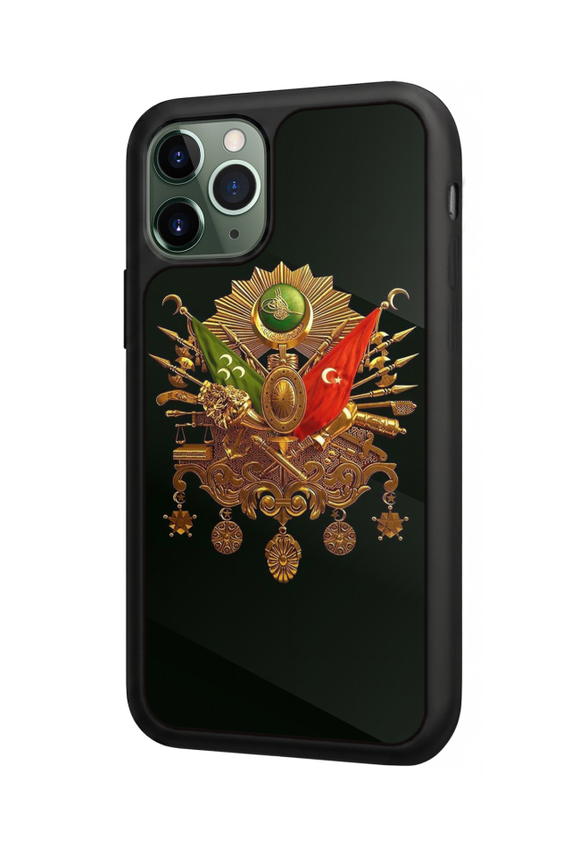 iPhone 11 Pro Max Uyumlu Osmanli Tugrasi Tasarımlı Glossy Premium Kılıf