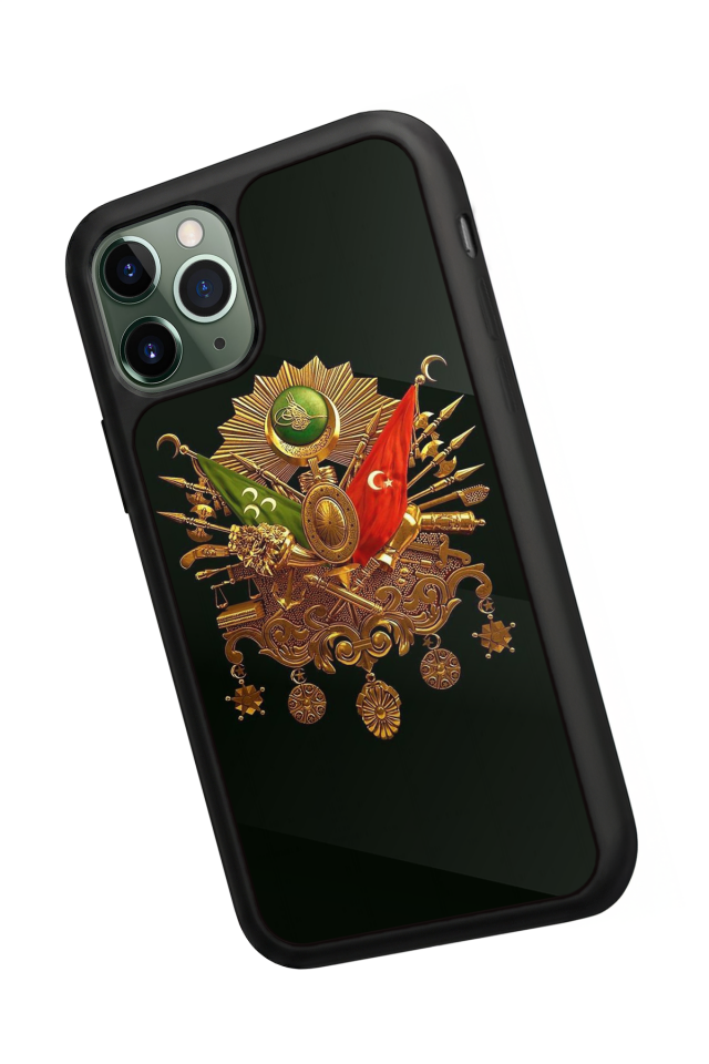 iPhone 11 Pro Max Uyumlu Osmanli Tugrasi Tasarımlı Glossy Premium Kılıf