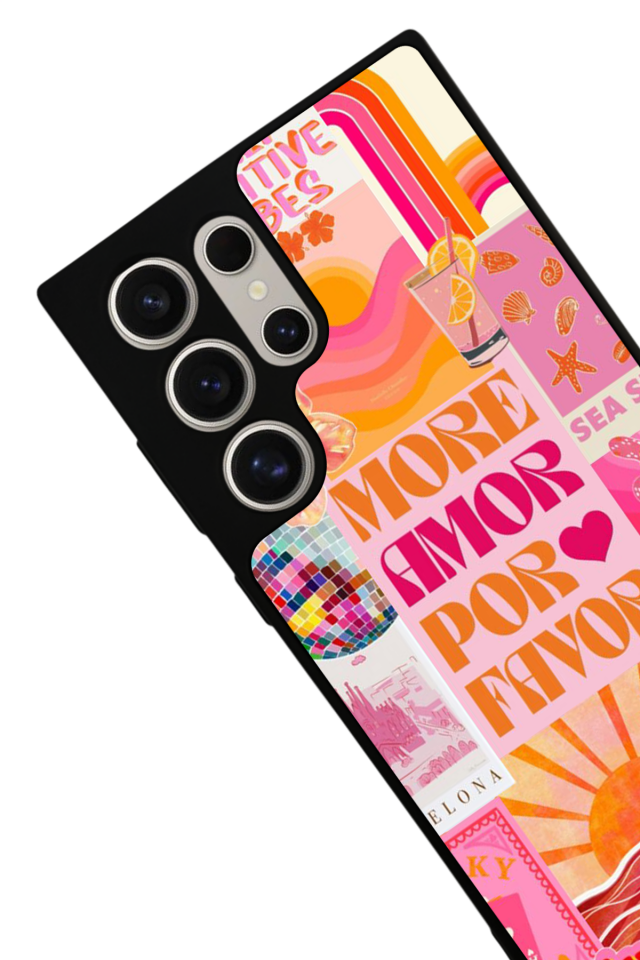 Samsung Galaxy S22 Ultra Uyumlu Poster Tasarımlı Glossy Premium Kılıf