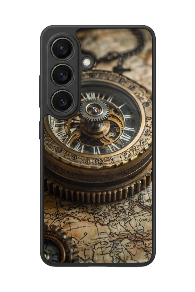 Samsung Galaxy S26 Uyumlu Pusula Tasarımlı Glossy Premium Kılıf