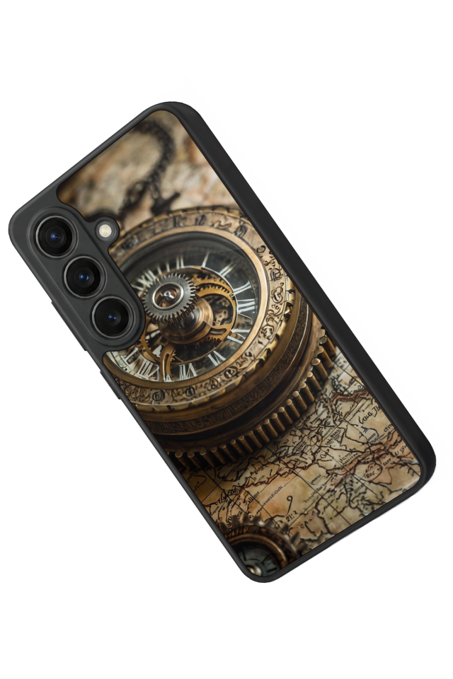 Samsung Galaxy S26 Uyumlu Pusula Tasarımlı Glossy Premium Kılıf