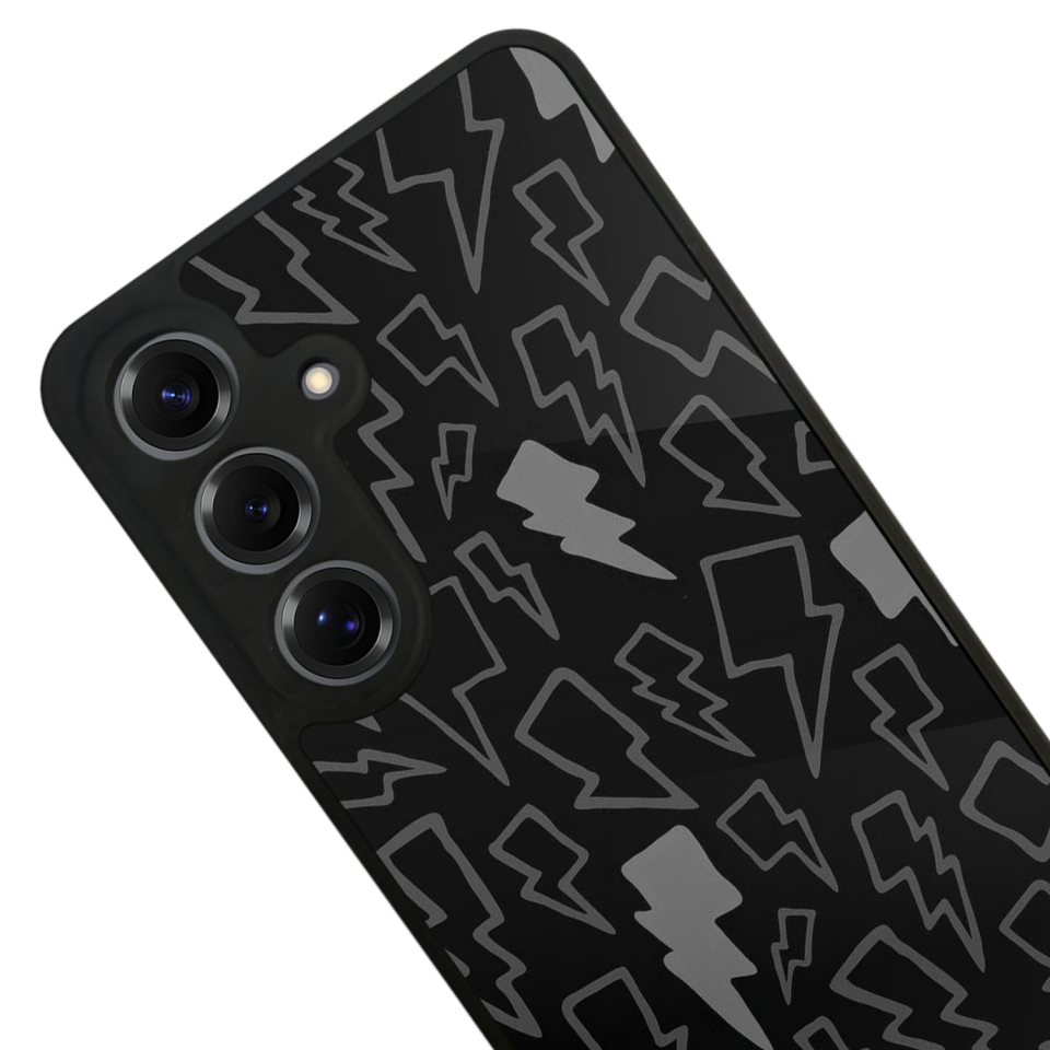 Samsung Galaxy S25 Uyumlu Simsek Tasarımlı Glossy Premium Kılıf