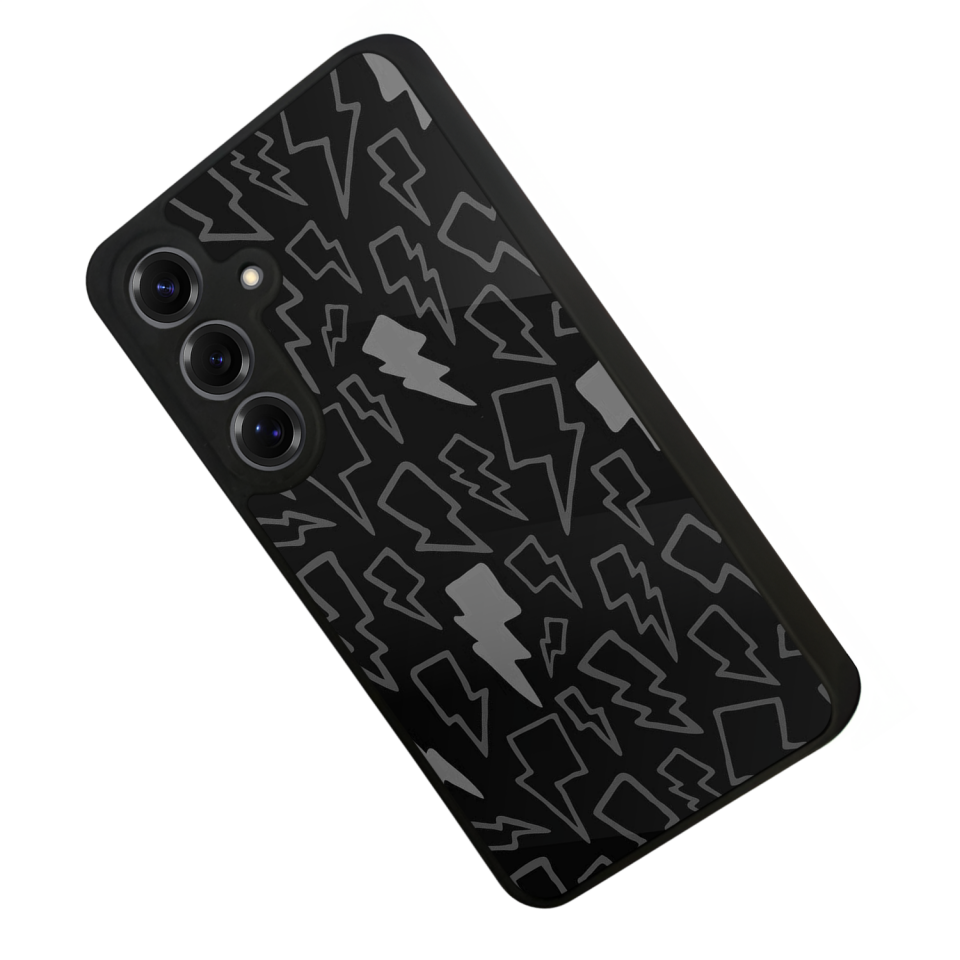 Samsung Galaxy S25 Uyumlu Simsek Tasarımlı Glossy Premium Kılıf