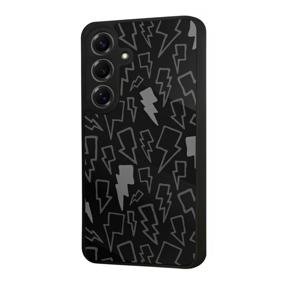 Samsung Galaxy S25 Uyumlu Simsek Tasarımlı Glossy Premium Kılıf