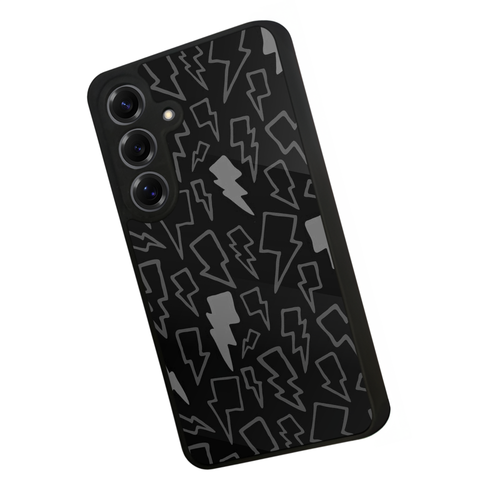 Samsung Galaxy S25 Uyumlu Simsek Tasarımlı Glossy Premium Kılıf