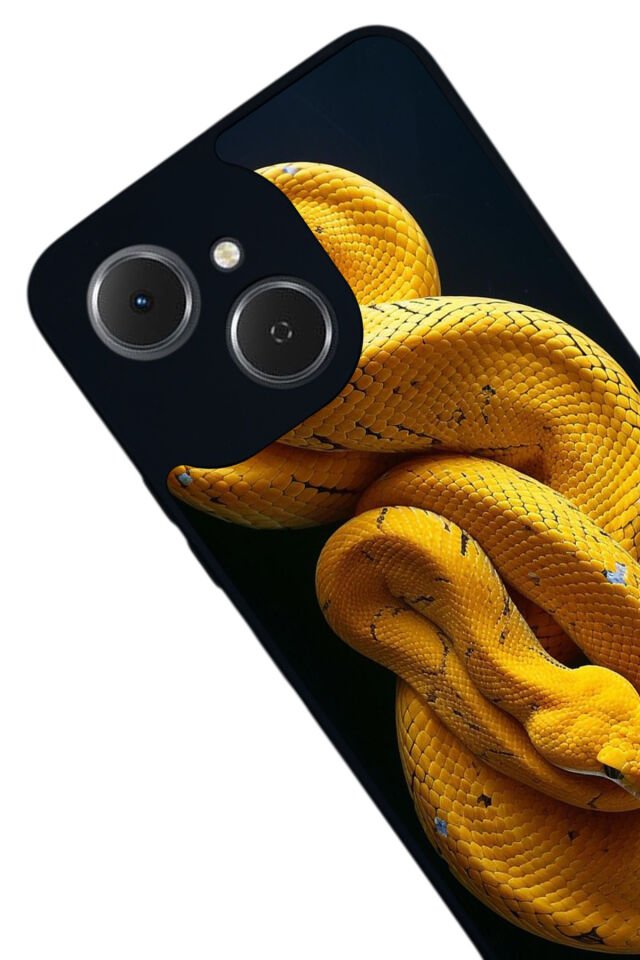 Tecno Spark 40C Uyumlu Yılan Tasarımlı Glossy Premium Kılıf