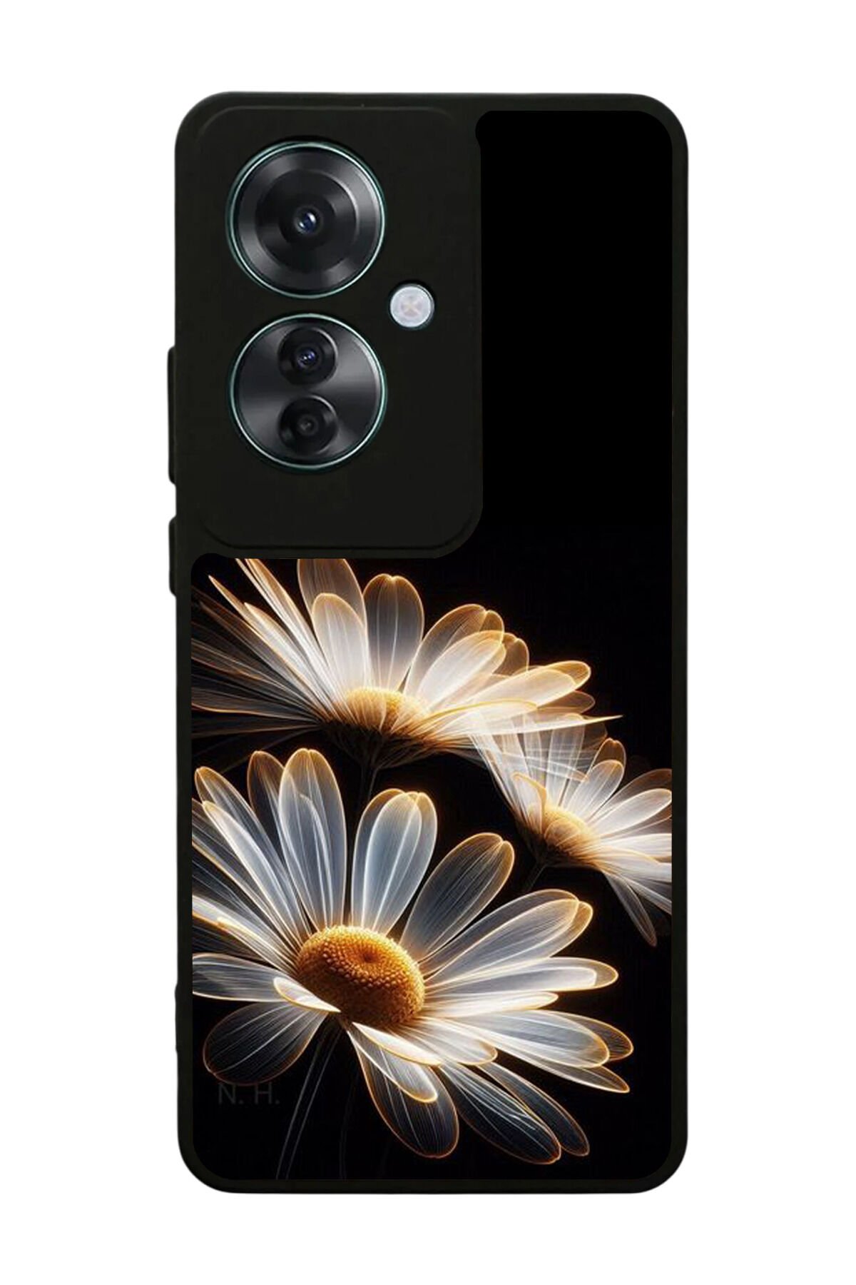 Oppo Reno 11F Uyumlu Cicek Tasarımlı Glossy Premium Kılıf