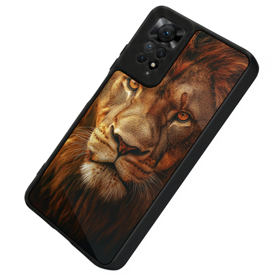 Xiaomi Redmi Note 12 Pro Uyumlu Aslan Tasarımlı Glossy Premium Kılıf