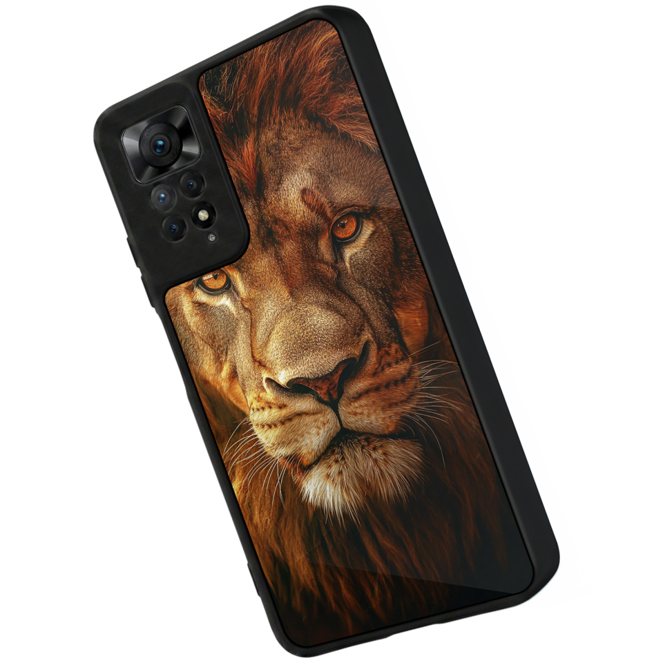 Xiaomi Redmi Note 12 Pro Uyumlu Aslan Tasarımlı Glossy Premium Kılıf