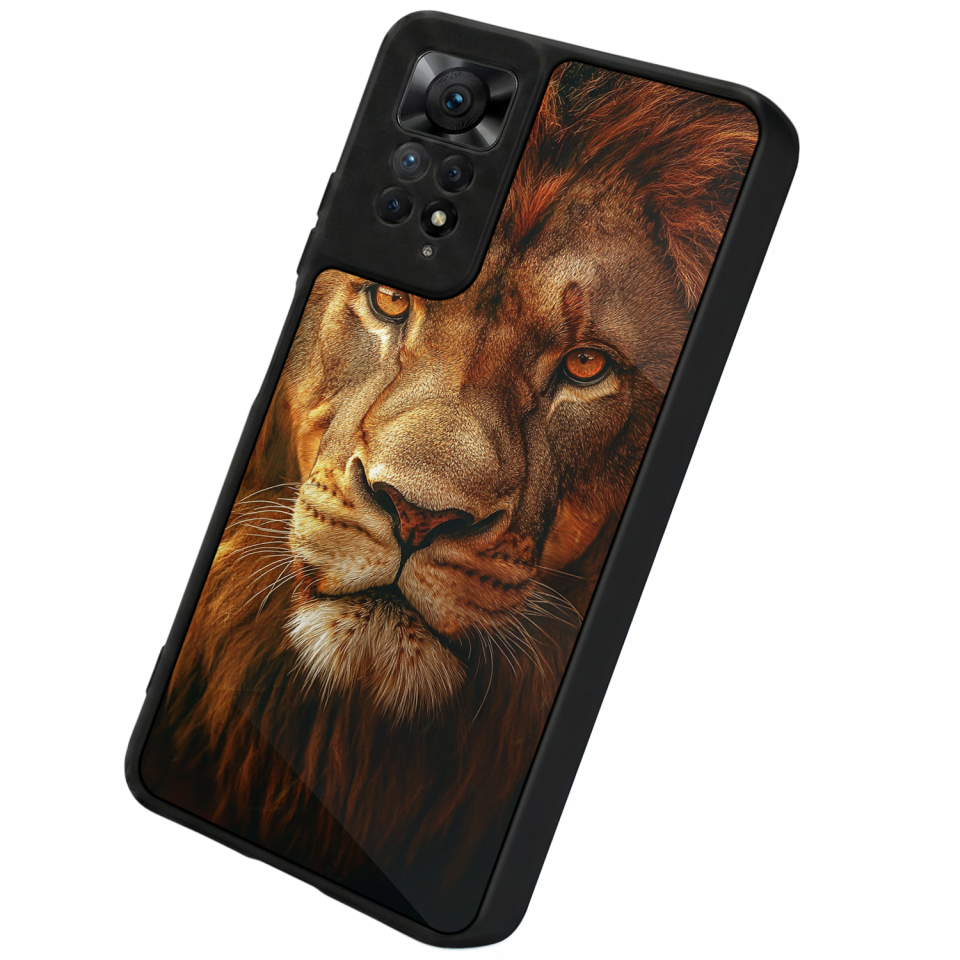Xiaomi Redmi Note 12 Pro Uyumlu Aslan Tasarımlı Glossy Premium Kılıf