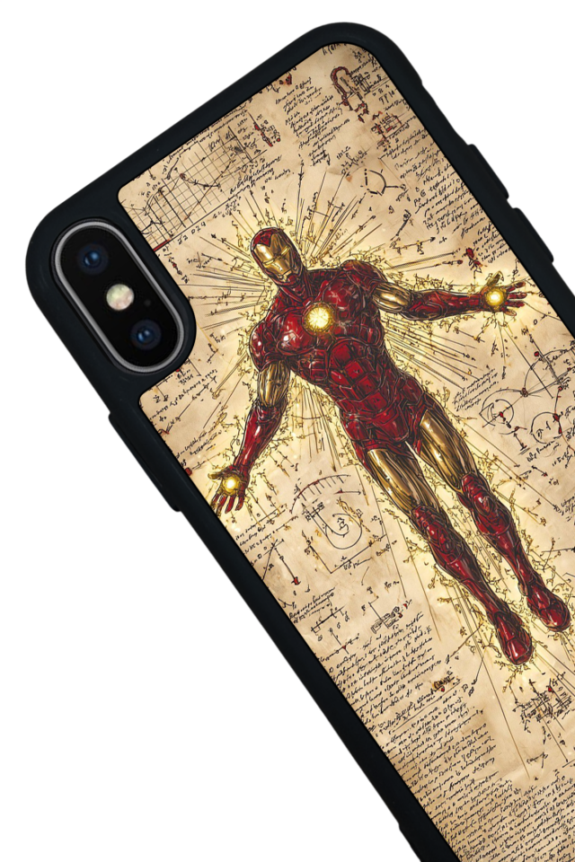 iPhone XS Max Uyumlu  Iron Man ( Demir Adam ) Tasarımlı Glossy Premium Kılıf