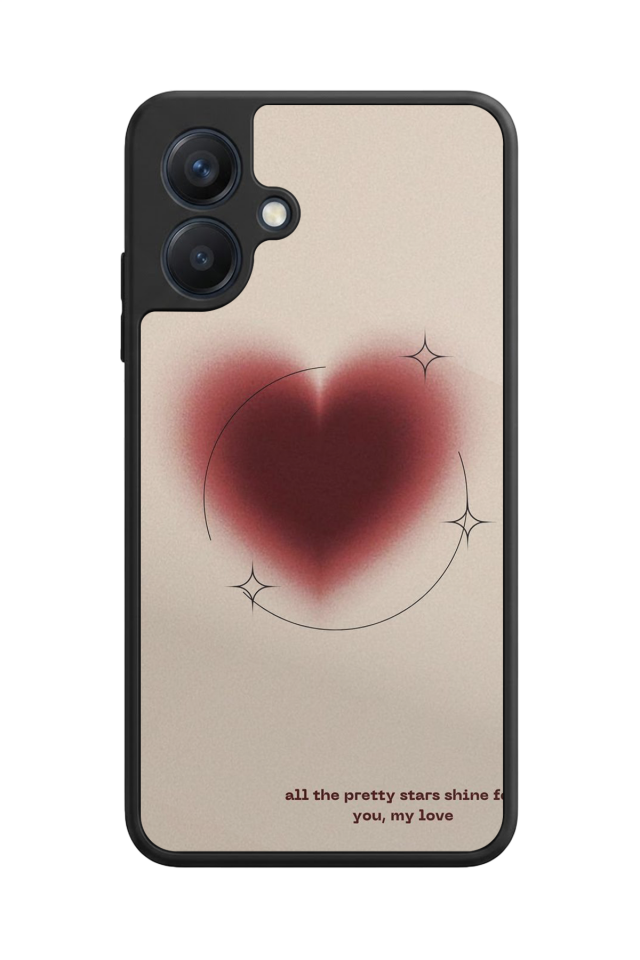 Samsung Galaxy A07 Uyumlu Kalp Love Tasarımlı Glossy Premium Kılıf