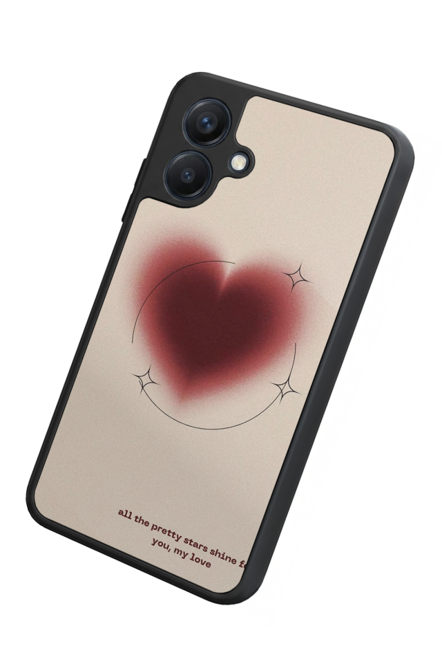 Samsung Galaxy A07 Uyumlu Kalp Love Tasarımlı Glossy Premium Kılıf