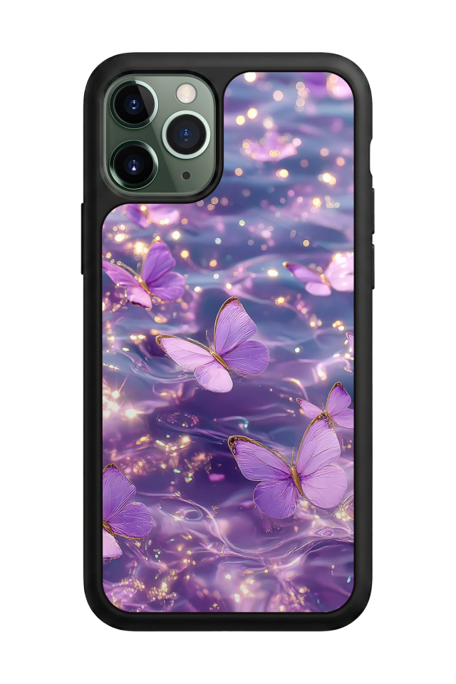 iPhone 11 Pro Uyumlu Kelebek Tasarımlı Glossy Premium Kılıf